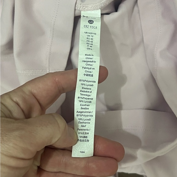 CRZ yoga Women's light lavender maternity High-Waisted Shorts size M - Picture 3 of 4